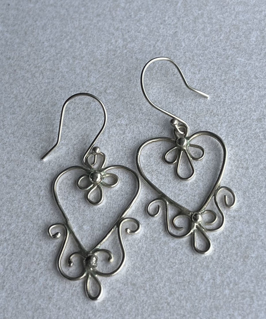 Filigree Heart Earrings